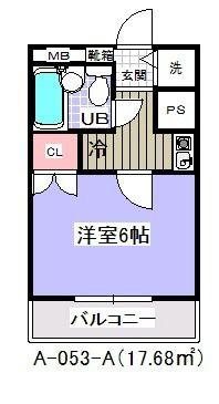 ローズガーデン53番館(1K/1階)の間取り写真
