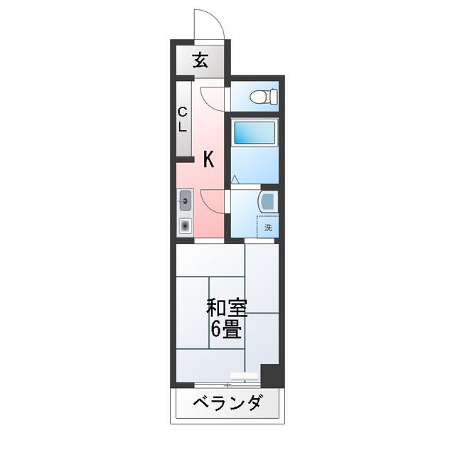 新井ビルローズハイツ(1K/1階)の間取り写真