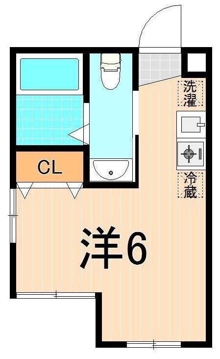 MOANA COURT KITAAYASE北綾瀬(1K/1階)の間取り写真
