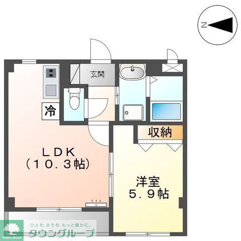 MARRON FOREST(1LDK/3階)の間取り写真