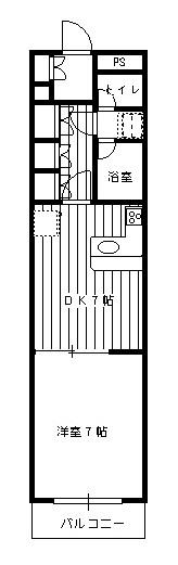 朝日プラザ五橋東(1DK/3階)の間取り写真
