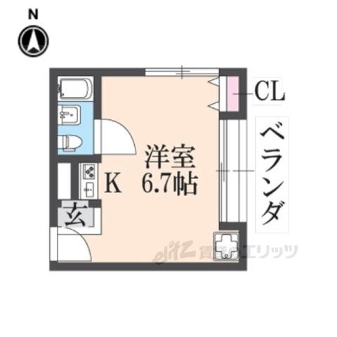 栄マンション(ワンルーム/3階)の間取り写真