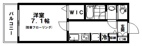 ランドステージM(1K/3階)の間取り写真