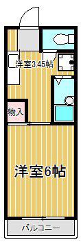 さくらハイツ(1K/1階)の間取り写真