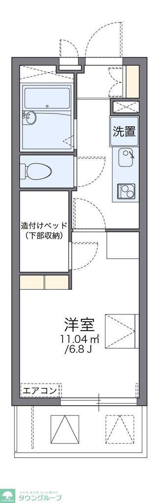 レオパレスカミーリア(1K/2階)の間取り写真