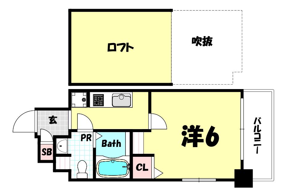 ESTEMCOURT神戸県庁前IVグランディオ(1K/5階)の間取り写真