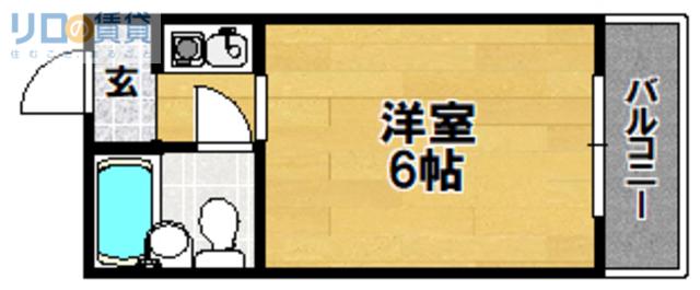 相川有明ハイツ(1K/3階)の間取り写真
