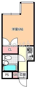 フォルツァ舟橋(ワンルーム/2階)の間取り写真