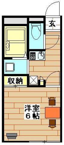 レオパレスステラII(1K/1階)の間取り写真
