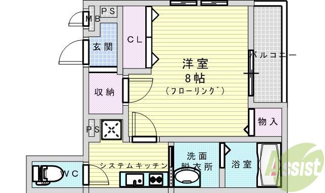 フジパレス吹田寿町Ⅰ番館(1K/1階)の間取り写真