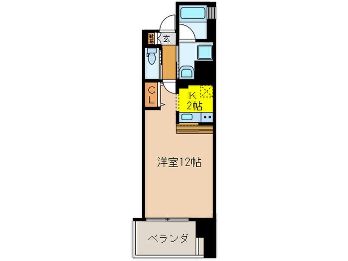 GS丸の内(1K/3階)の間取り写真