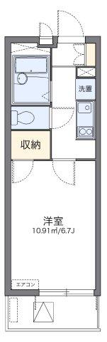 レオパレスフォンターナ老松(1K/3階)の間取り写真
