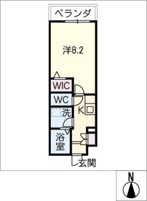 MAISON西高蔵イースト(1K/4階)の間取り写真