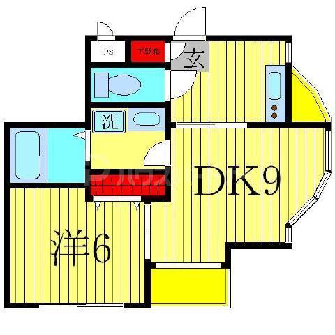 コンフォート(1LDK/2階)の間取り写真