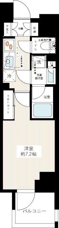 デュフレ南千住(1K/3階)の間取り写真