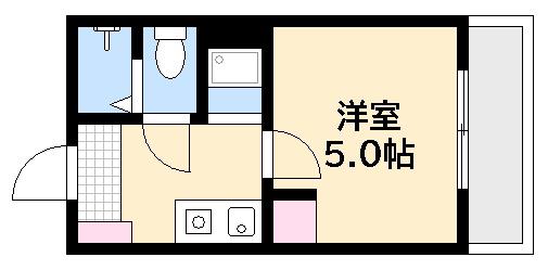 PETIT PAS天満(1K/4階)の間取り写真