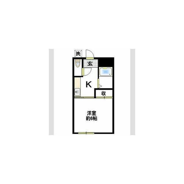 大根スカイリッチマンション(1K/3階)の間取り写真