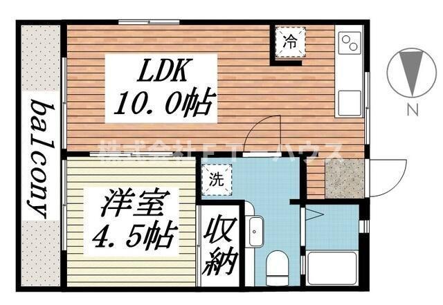 ベラドーモA(1LDK/1階)の間取り写真