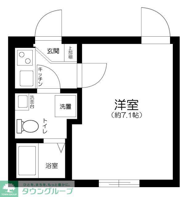 コートカリーナ竹ノ塚(1K/3階)の間取り写真
