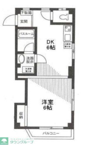 パインクレスト富士見台(1DK/1階)の間取り写真