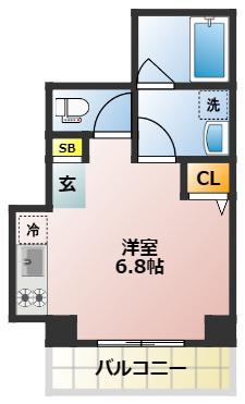 ハウオリマナ(ワンルーム/2階)の間取り写真