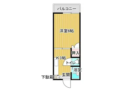 池田マンション(1K/3階)の間取り写真