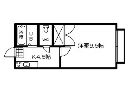 寿町コーポ(1K/1階)の間取り写真