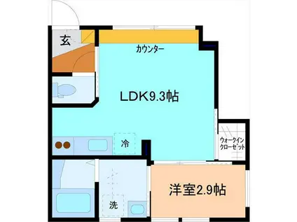 GRAN-NOIX西泉 A棟(1LDK/1階)の間取り写真