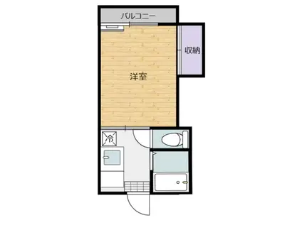 アップルハウス(1K/2階)の間取り写真