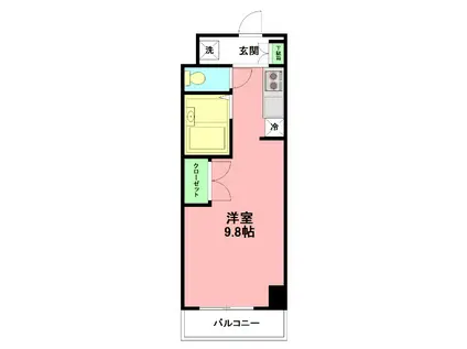 KICS湘南(ワンルーム/4階)の間取り写真