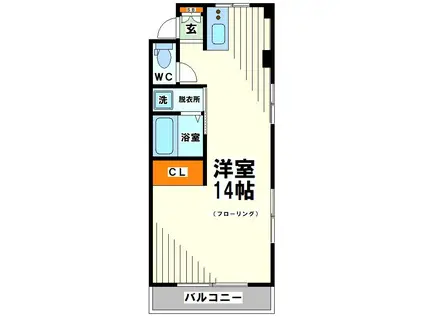 第2長崎ビル(ワンルーム/3階)の間取り写真