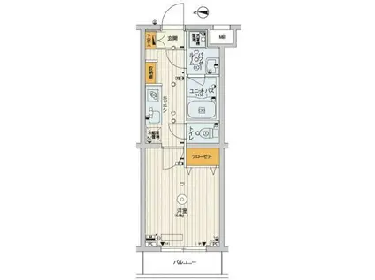 スカイコートパレス千川(1K/3階)の間取り写真