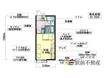 レオパレスもろどみII(1K/2階)の間取り写真