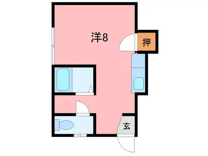 レジデンスみのり(ワンルーム/1階)の間取り写真