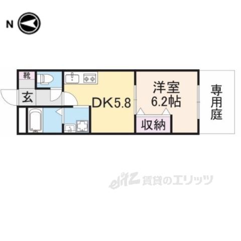 モアイースト5(1DK/1階)の間取り写真