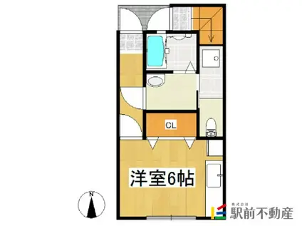 サンマリノ龍ケ原(ワンルーム/1階)の間取り写真