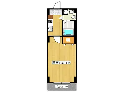 プリモフィオーレ室町(1K/4階)の間取り写真