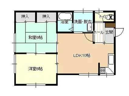 桂コーポラス(2LDK/2階)の間取り写真