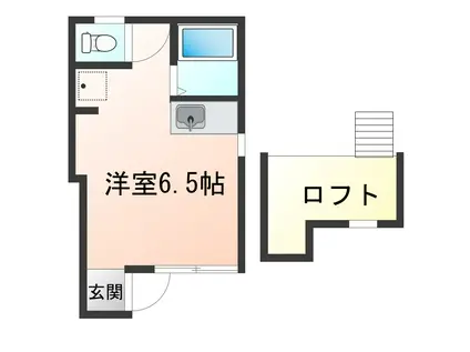 YS東原(ワンルーム/1階)の間取り写真