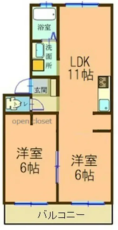 サンハイツ諏訪前 3階階 間取り