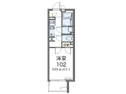 東急東横線 代官山駅 徒歩8分 4階建 築11年(1K/2階)の間取り写真