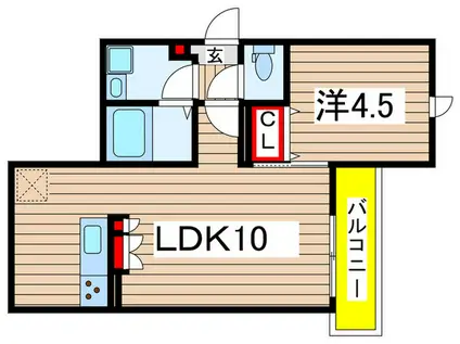 グランデュール春日(1LDK/3階)の間取り写真
