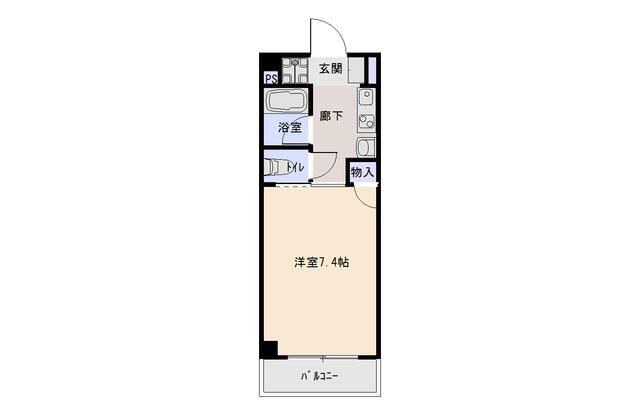 プライムハウス(1K/1階)の間取り写真
