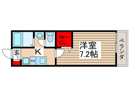 MBレジデンス(1K/1階)の間取り写真