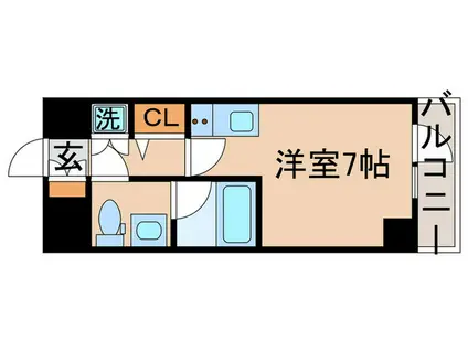 SQUARE CITY KANAMACHI(ワンルーム/7階)の間取り写真