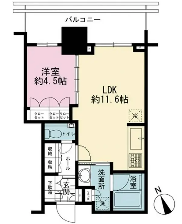 ブランズタワー芝浦 14階階 間取り