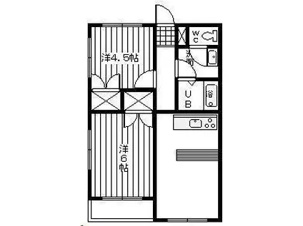 PINEVIEW(2LDK/3階)の間取り写真