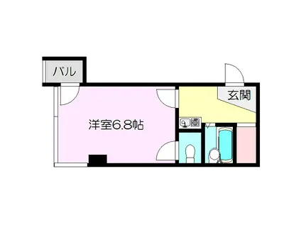 ジオナ新大阪(1K/2階)の間取り写真