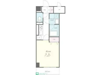 ベルヴィル氷川の杜(1K/6階)の間取り写真