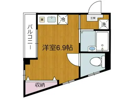 ヒューマンプラザ(ワンルーム/3階)の間取り写真